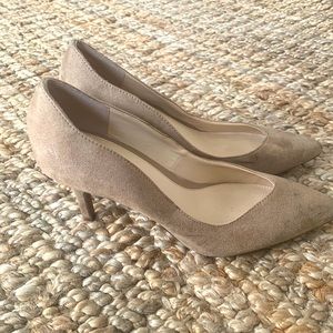 Brushed Suede Tan Heels